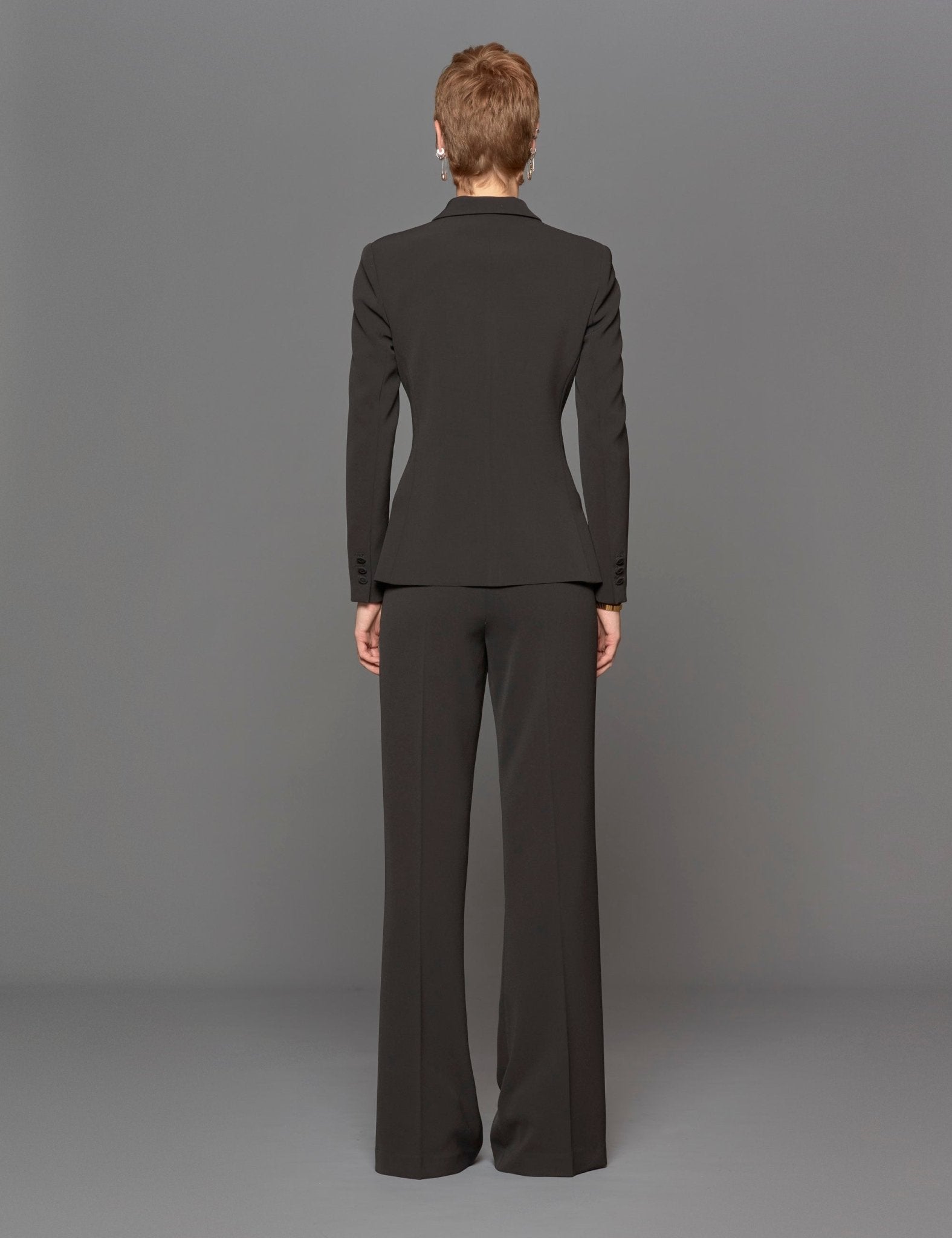 giacca doppiopetto crepe nero - blufrida - blazer