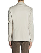 giacca doppiopetto jersey beige - blufrida - blazer