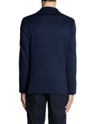 giacca doppiopetto jersey blu - blufrida - blazer