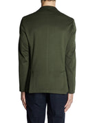 giacca doppiopetto jersey verde - blufrida - blazer