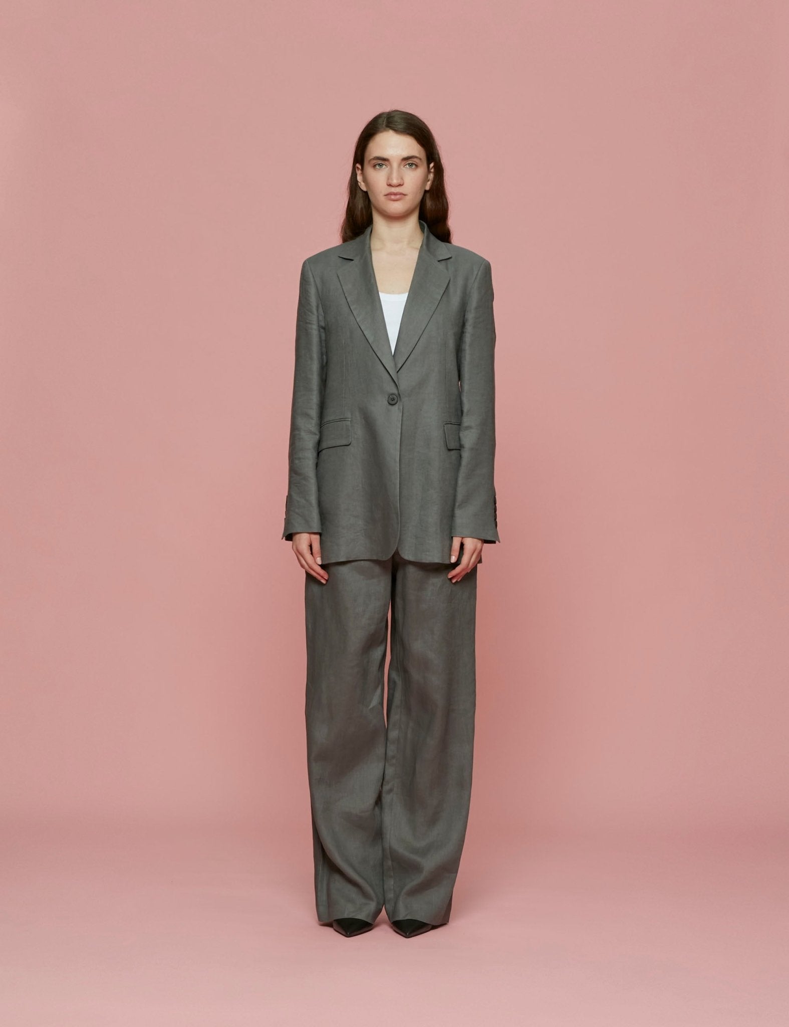 giacca lino over piombo - blufrida - blazer