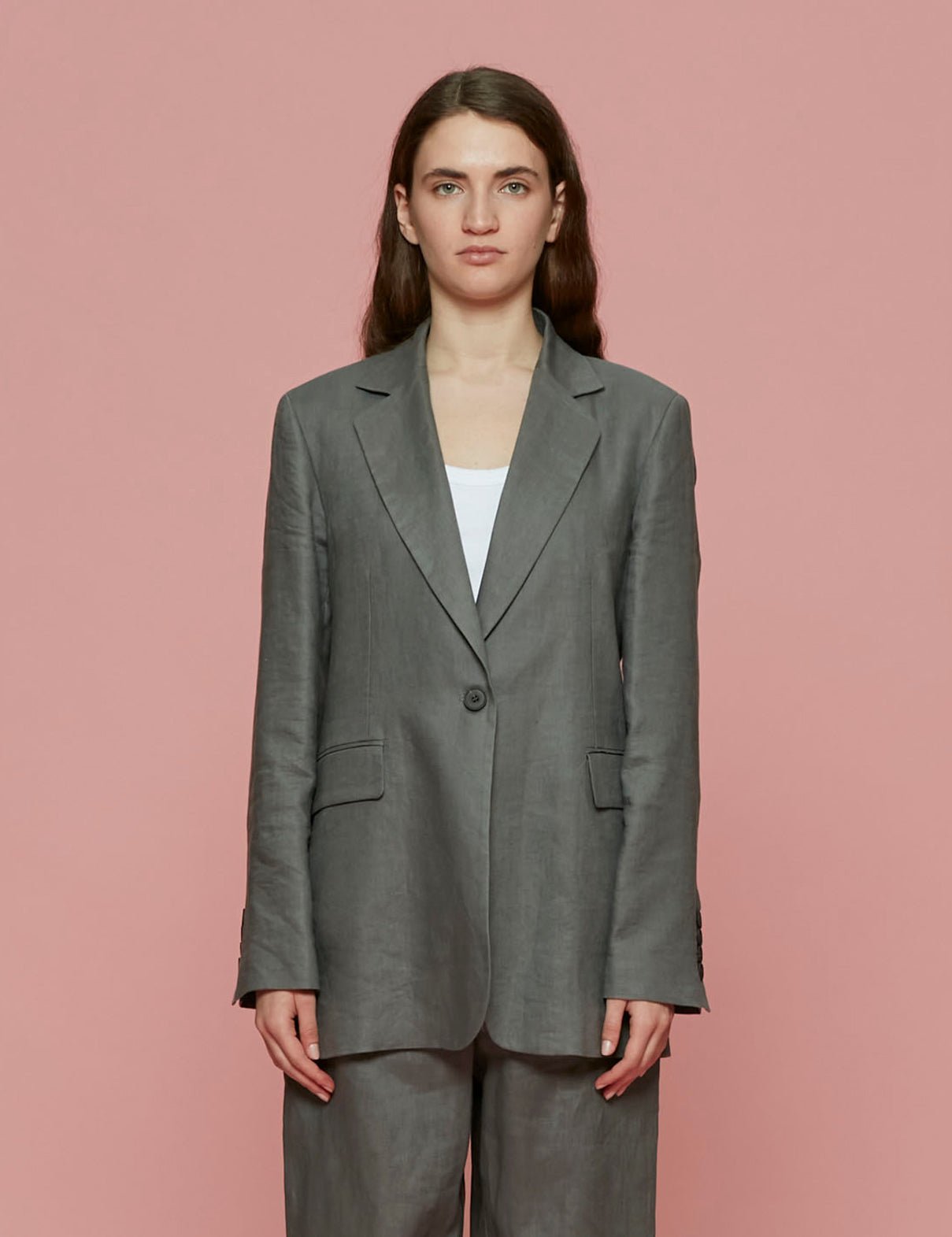 giacca lino over piombo - blufrida - blazer