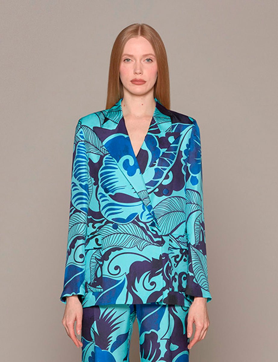 giacca lone azzurro blu campanule - for restless sleepers - blazer