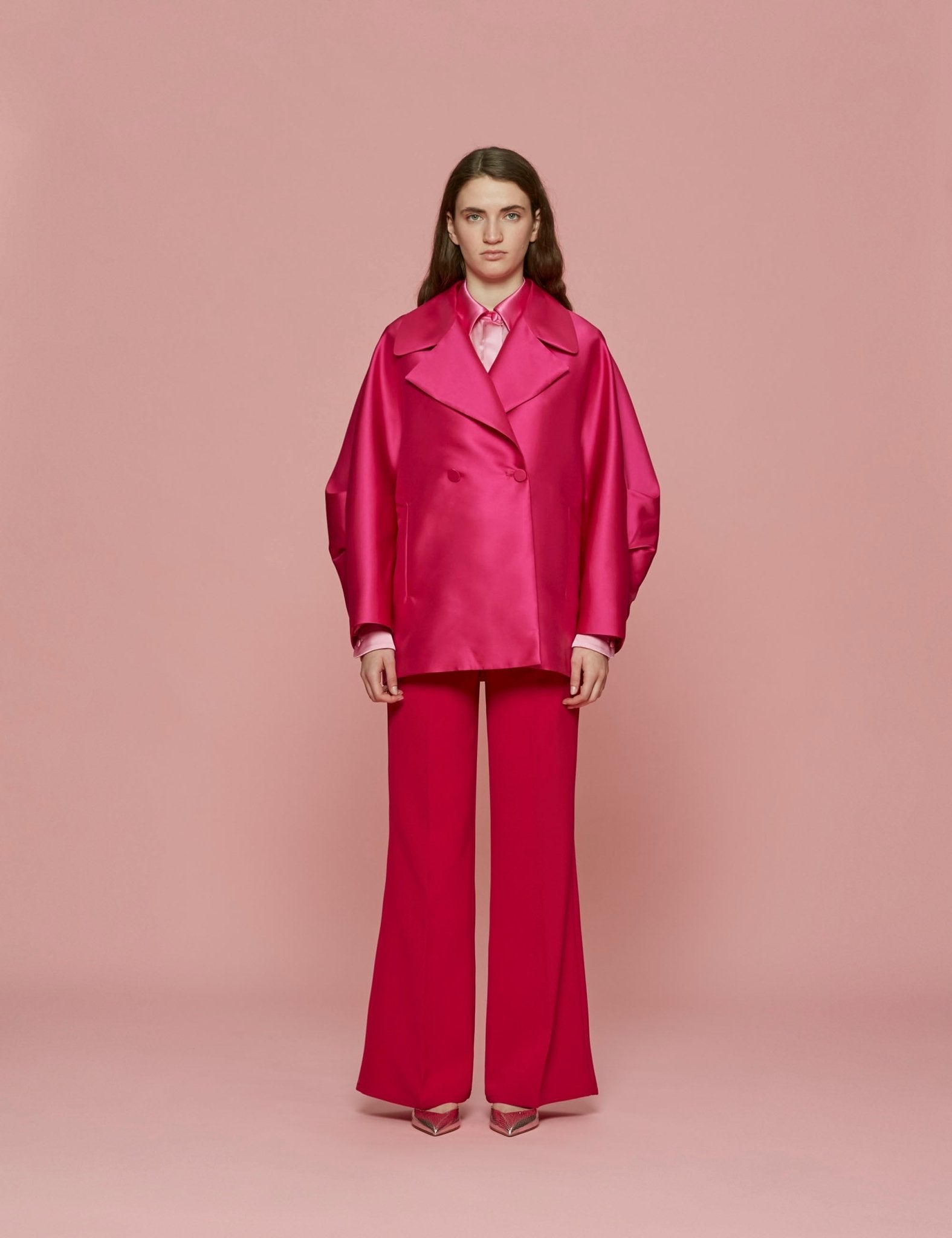 giacca mikado fuxia - blufrida - blazer