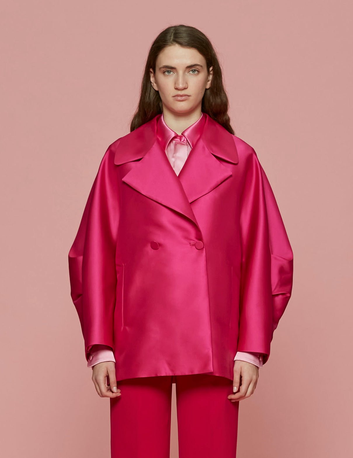 giacca mikado fuxia - blufrida - blazer