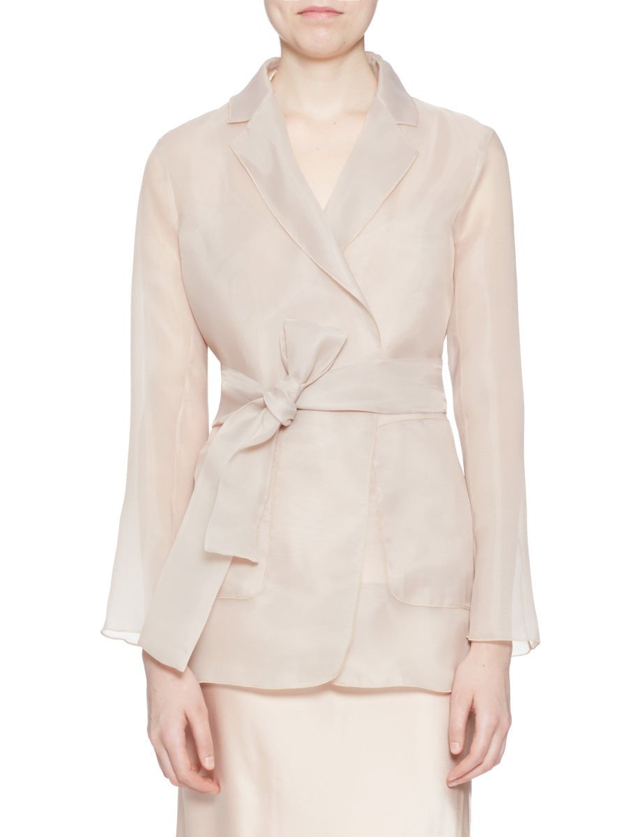 giacca organza doppia beige - blufrida - giacca