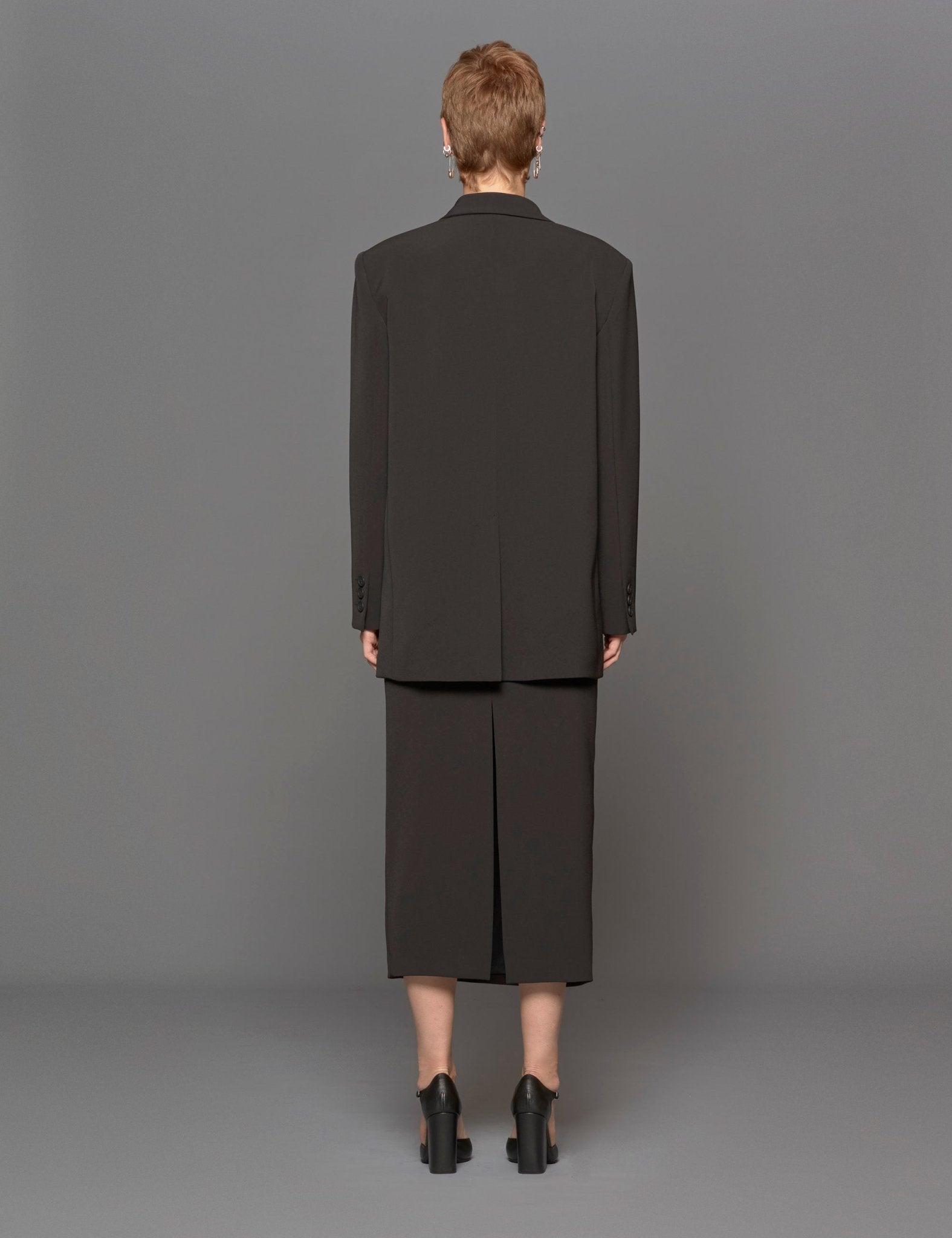 giacca over crepe nero - blufrida - blazer