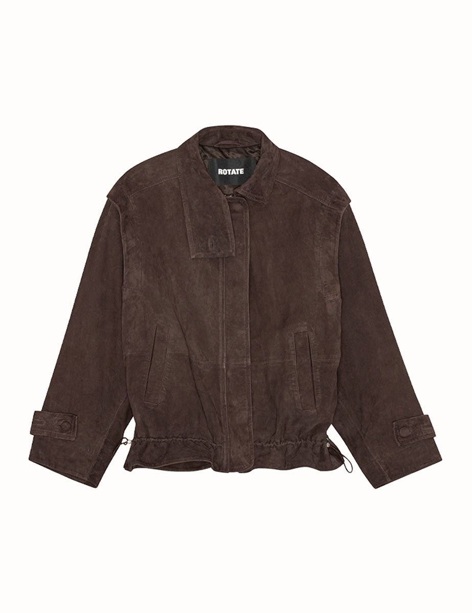 giacca oversize suede cioccolato - rotate - giacca