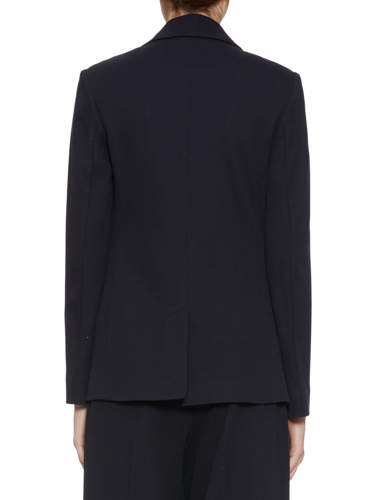 giacca piquet doppipetto blu - max mara - giacca