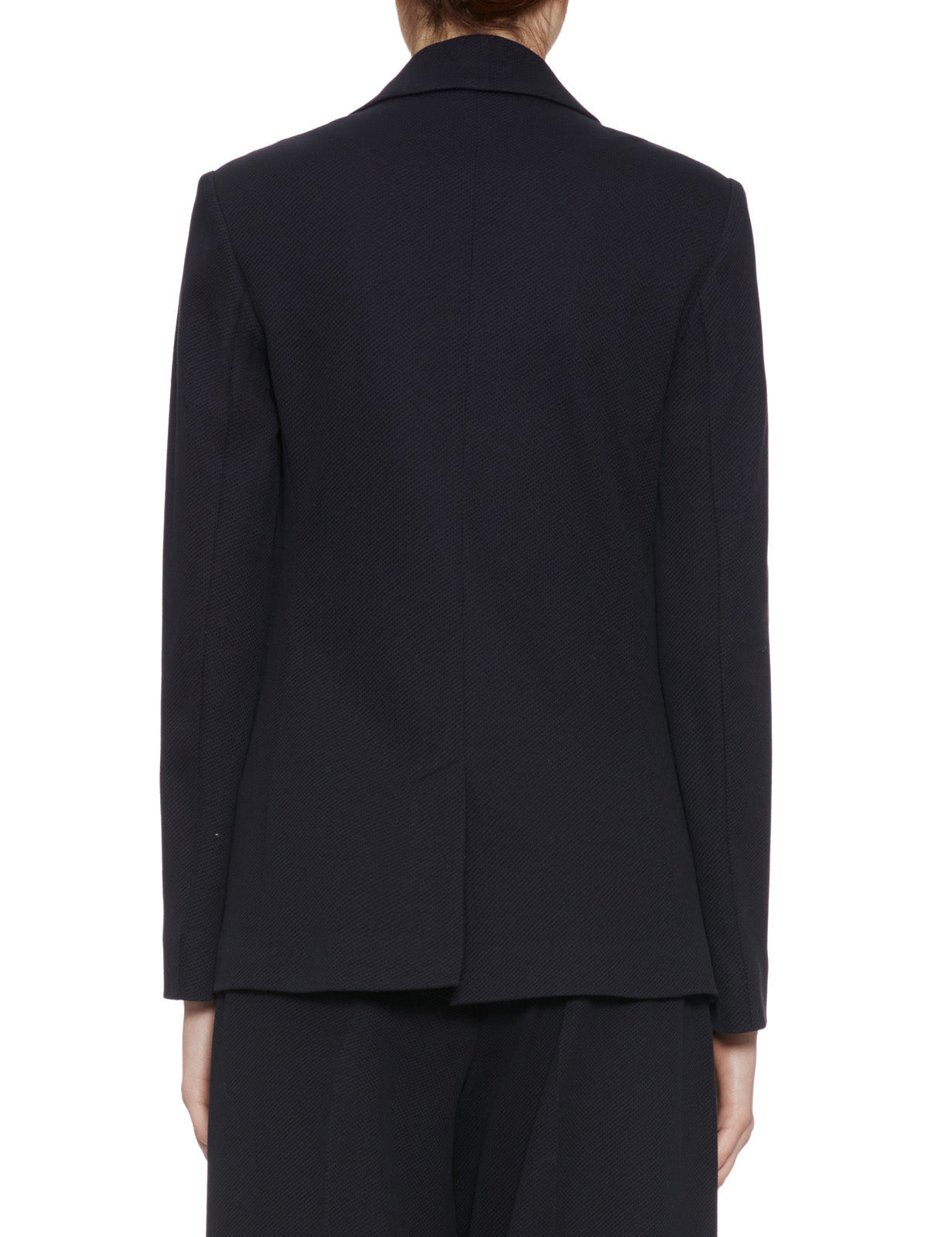 giacca piquet doppipetto blu - max mara - giacca