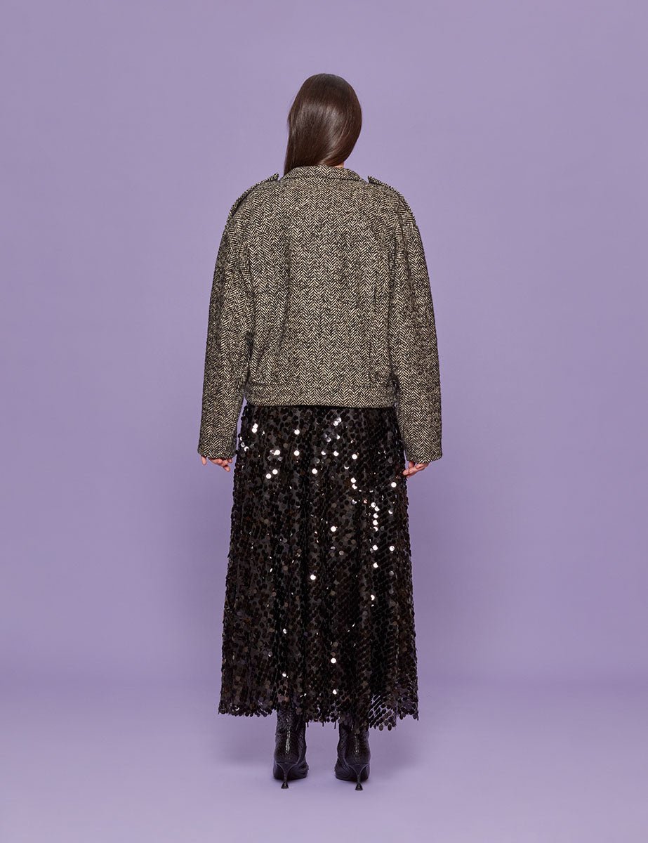 giacca popoff serama black white - blaze - giacca