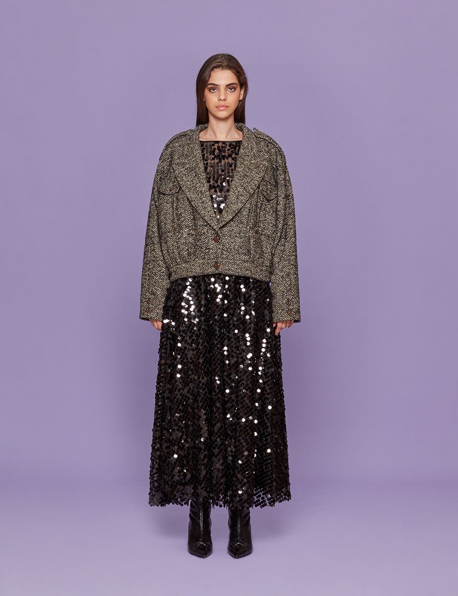 giacca popoff serama black white - blaze - giacca