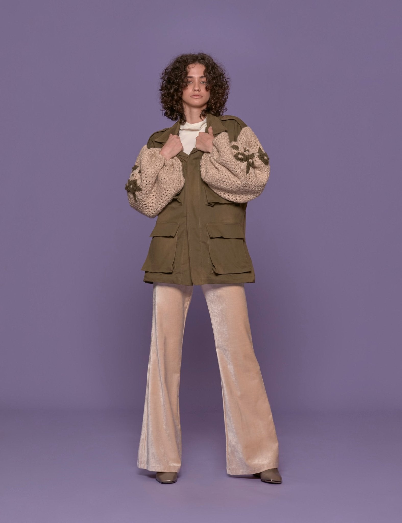 giacca sahara ecofur manica crochet - tu lize - giacca