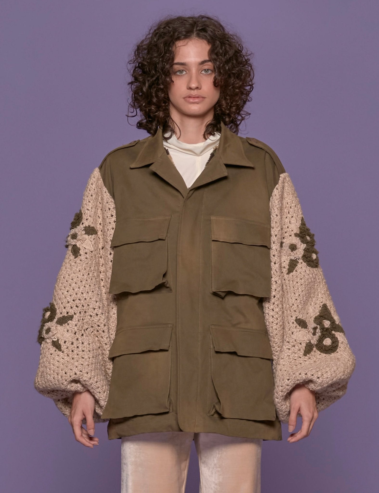 giacca sahara ecofur manica crochet - tu lize - giacca