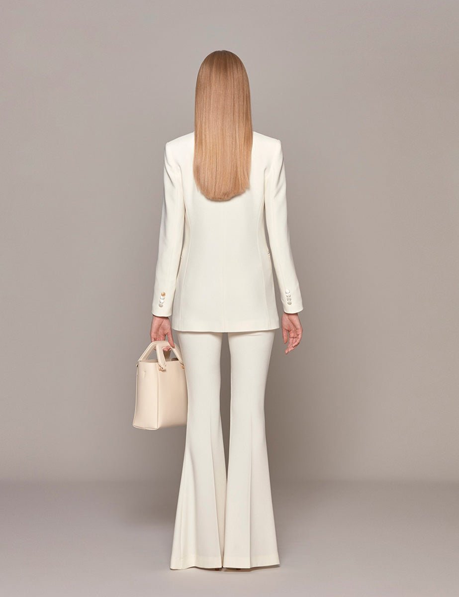 giacca smoking bottone cady cream - hebe studio - blazer