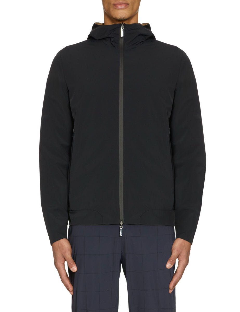 giacca summer cult reversibile nero cammello - rrd - giacca