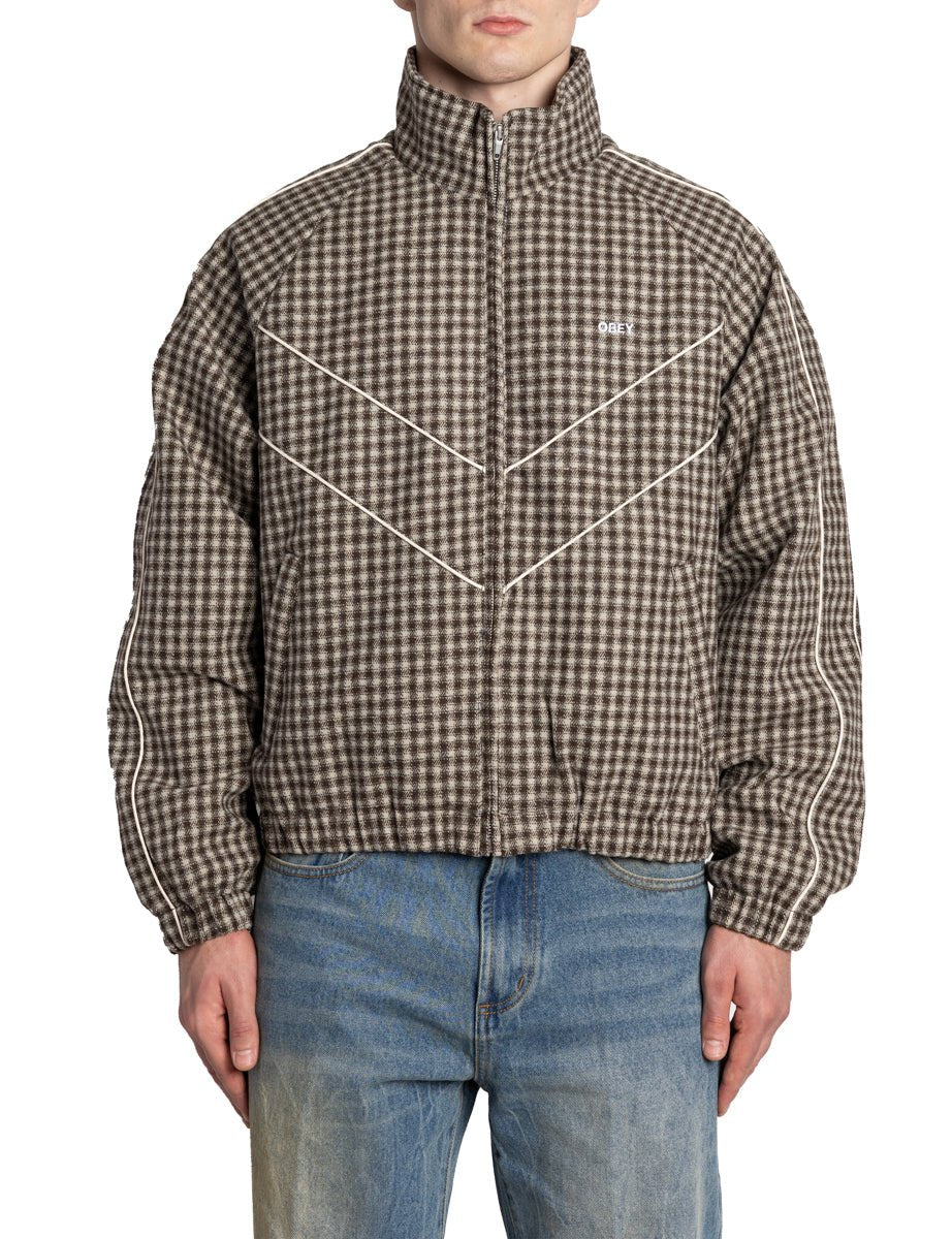 giacca tartan marrone - obey - giacca