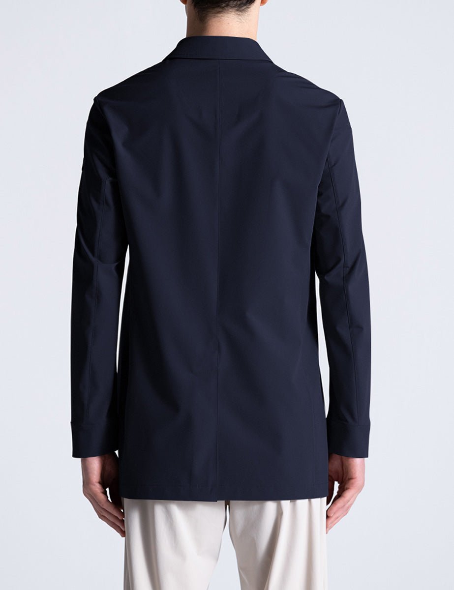 giacca tessuto tecnico nylon stretch blu - duno - giacca