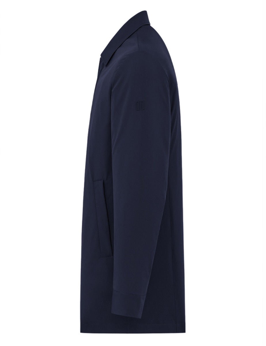 giacca tessuto tecnico nylon stretch blu - duno - giacca