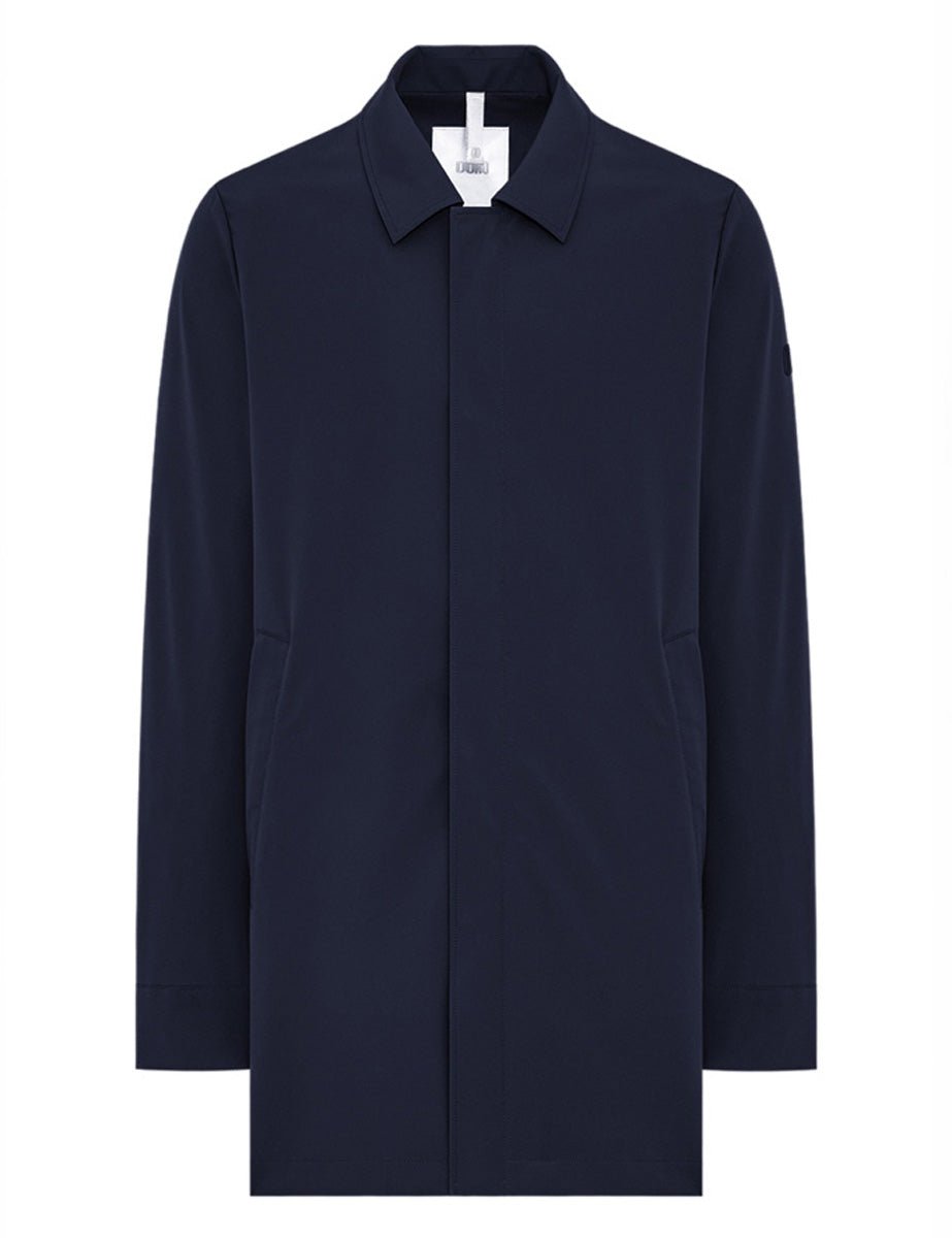 giacca tessuto tecnico nylon stretch blu - duno - giacca