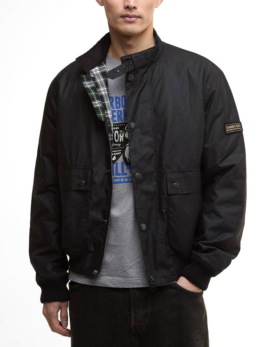 giacca traction wax black - barbour - giacca