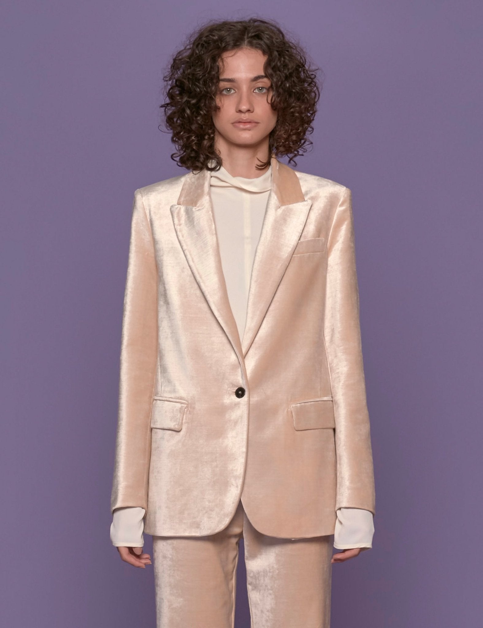 giacca velluto avorio - forte forte - blazer