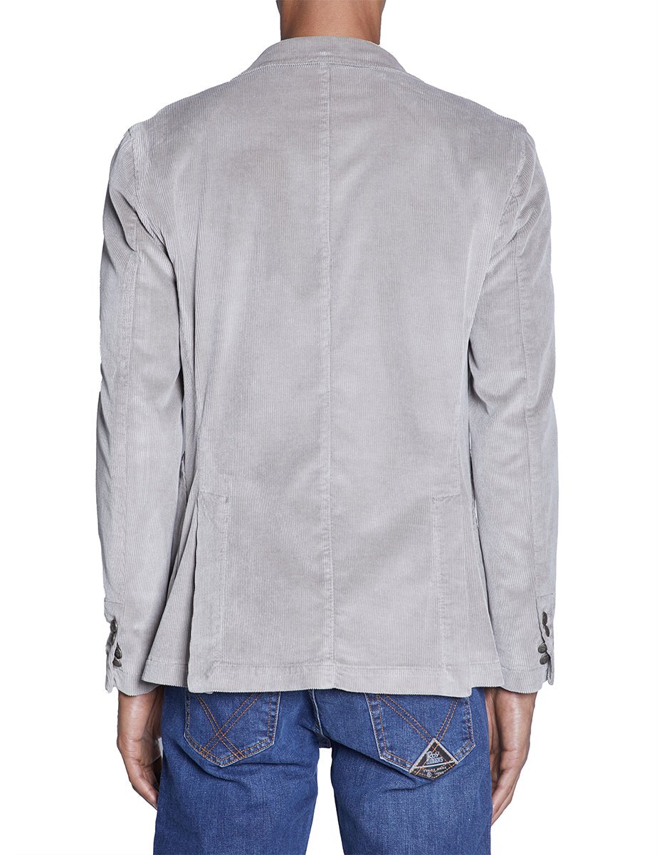 giacca velluto coste monopetto argilla - bharnaba - giacca