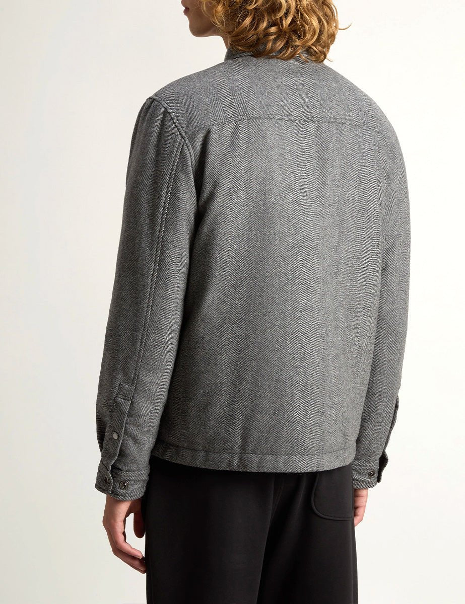 giacca wool check alaskan shiret grey - woolrich - giacca