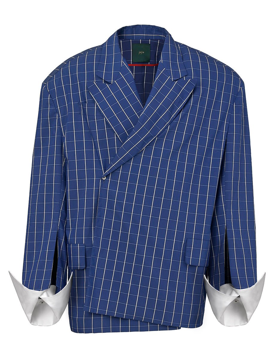 giacca zoe over spallotte blu - jejia - giacca