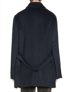 giaccone doppiopetto martingala blu navy - blufrida - giacca