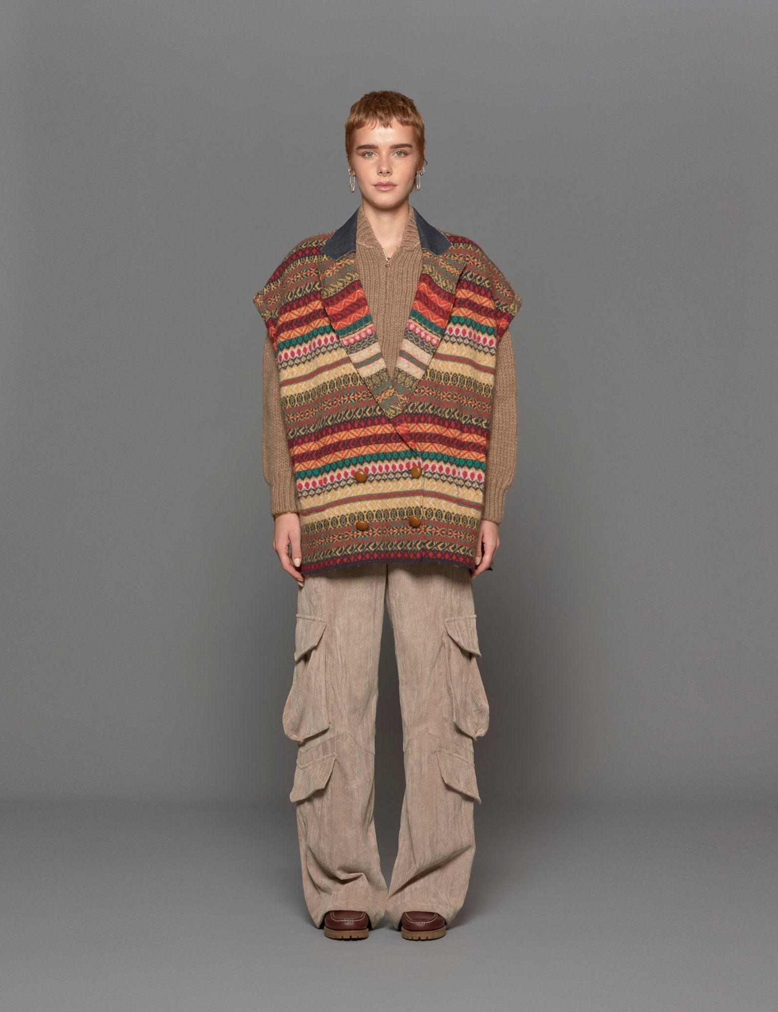 gilet charlotte maglia multicolor - jejia - gilet