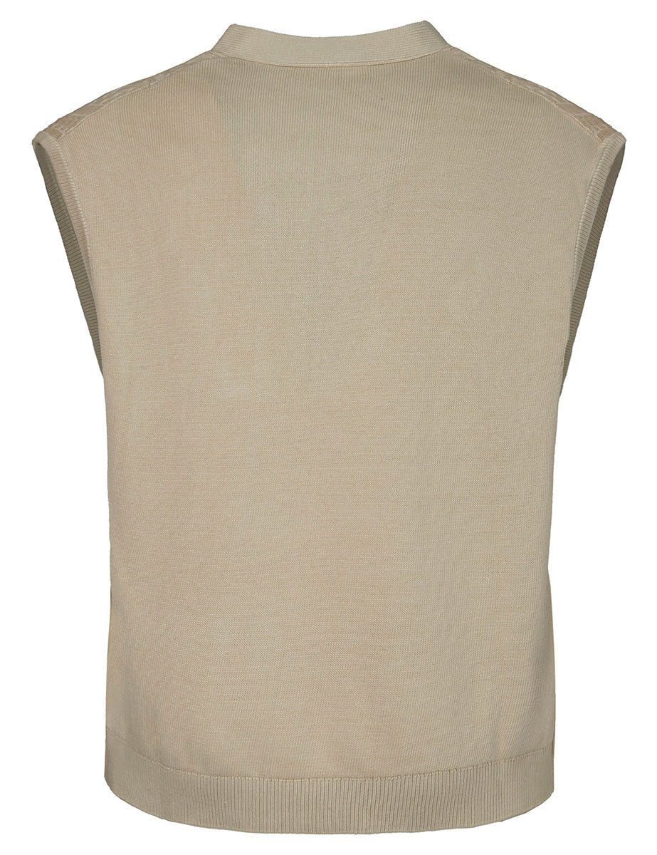 gilet maglia lavorata helis oatmeal - selected - cardigan