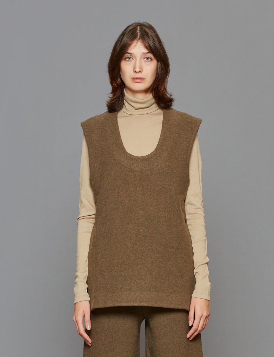 gilet over spacchi laterali moss - rohe - gilet