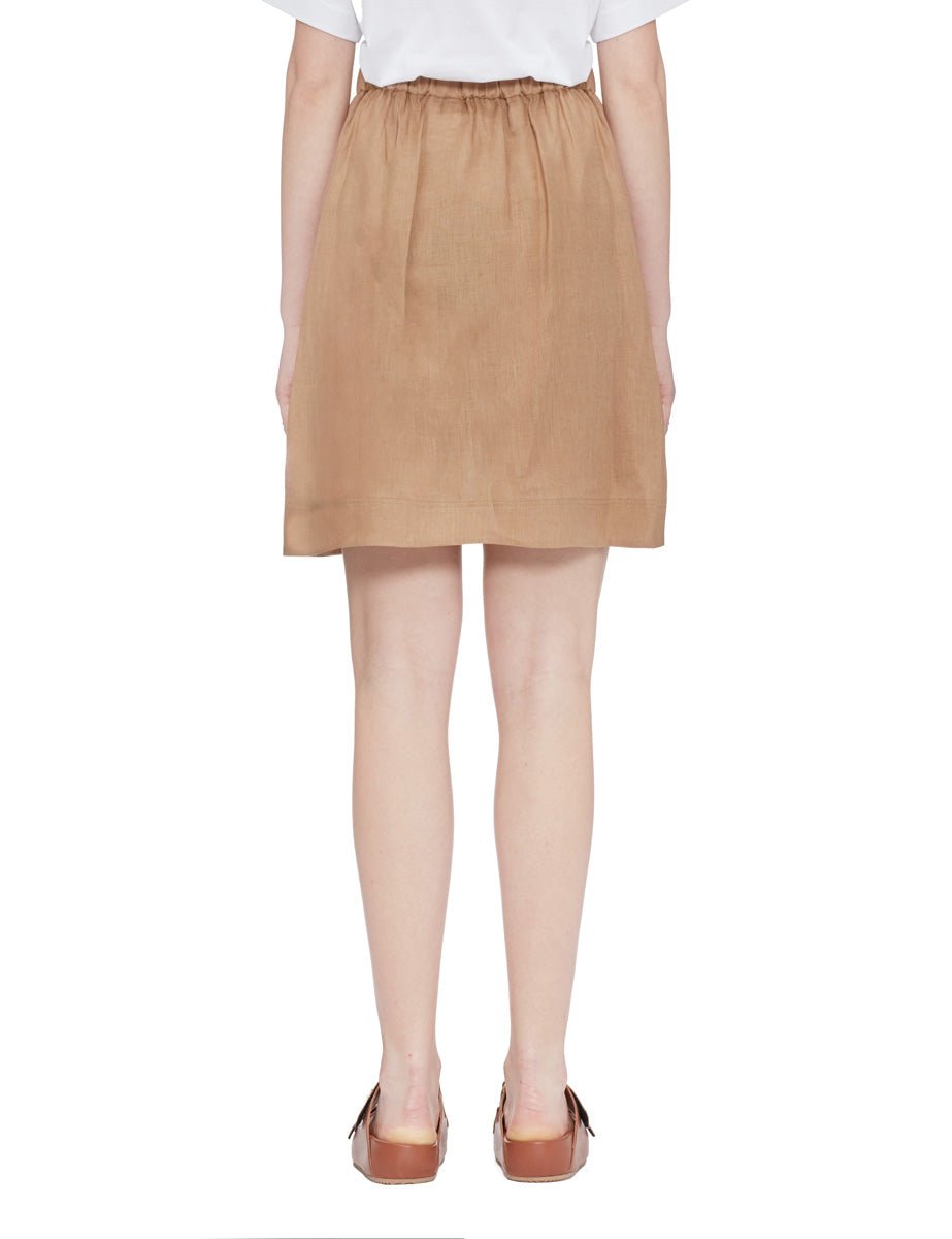 gonna lino cammello - max mara leisure - gonna