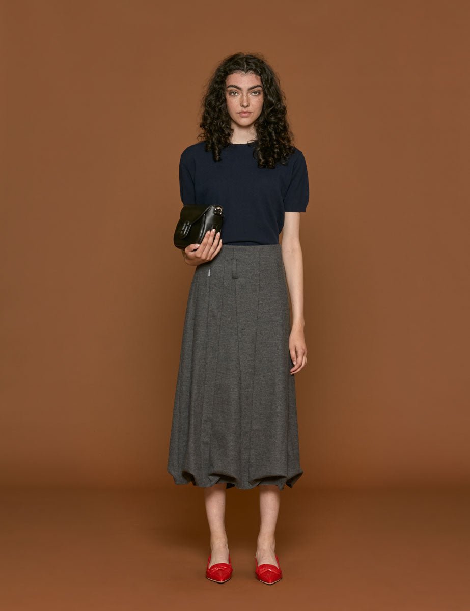 gonna melange jersey heather grey - tibi - gonna