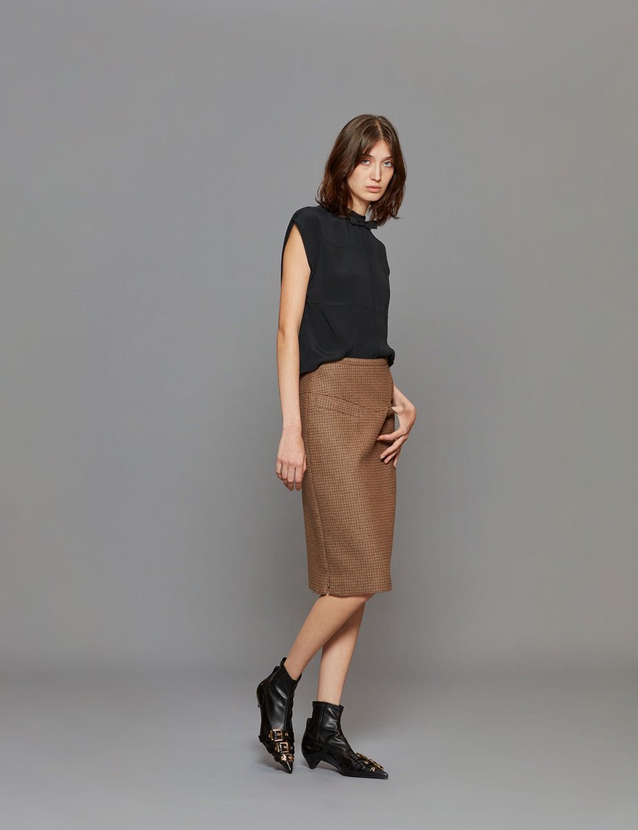 gonna midi checks moro nero - n21 alessandro dell'acqua - gonna