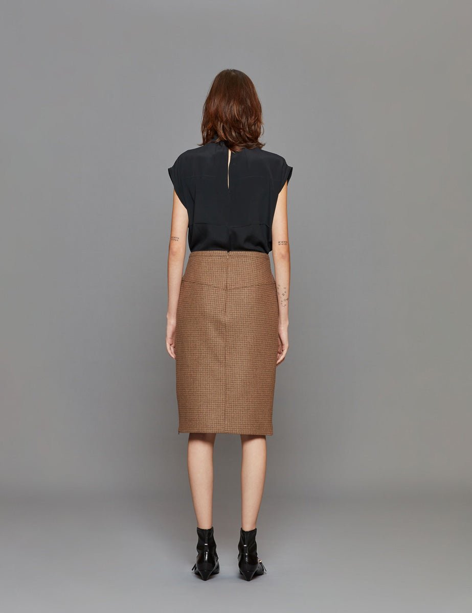 gonna midi checks moro nero - n21 alessandro dell'acqua - gonna