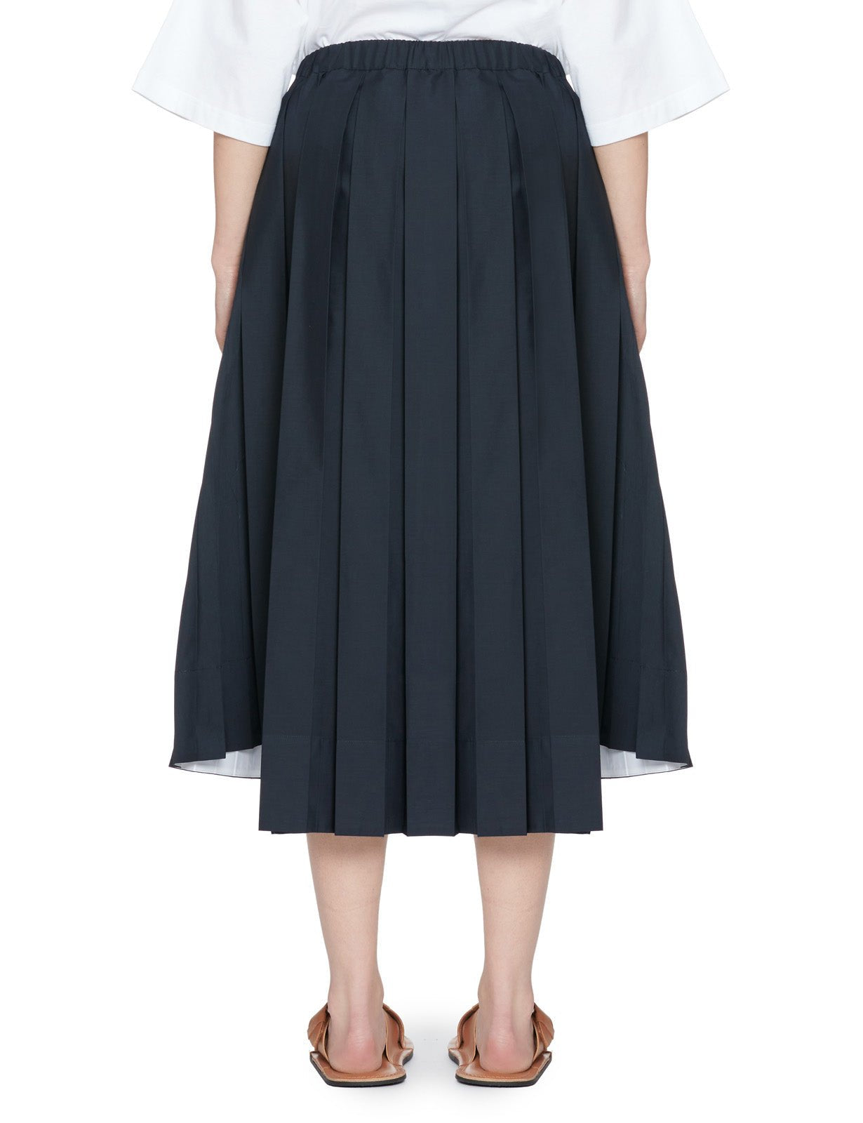 gonna midi plisse blu black - plan c - gonna