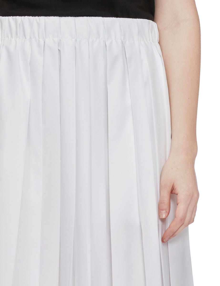 gonna nylon plissé white - tibi - gonna