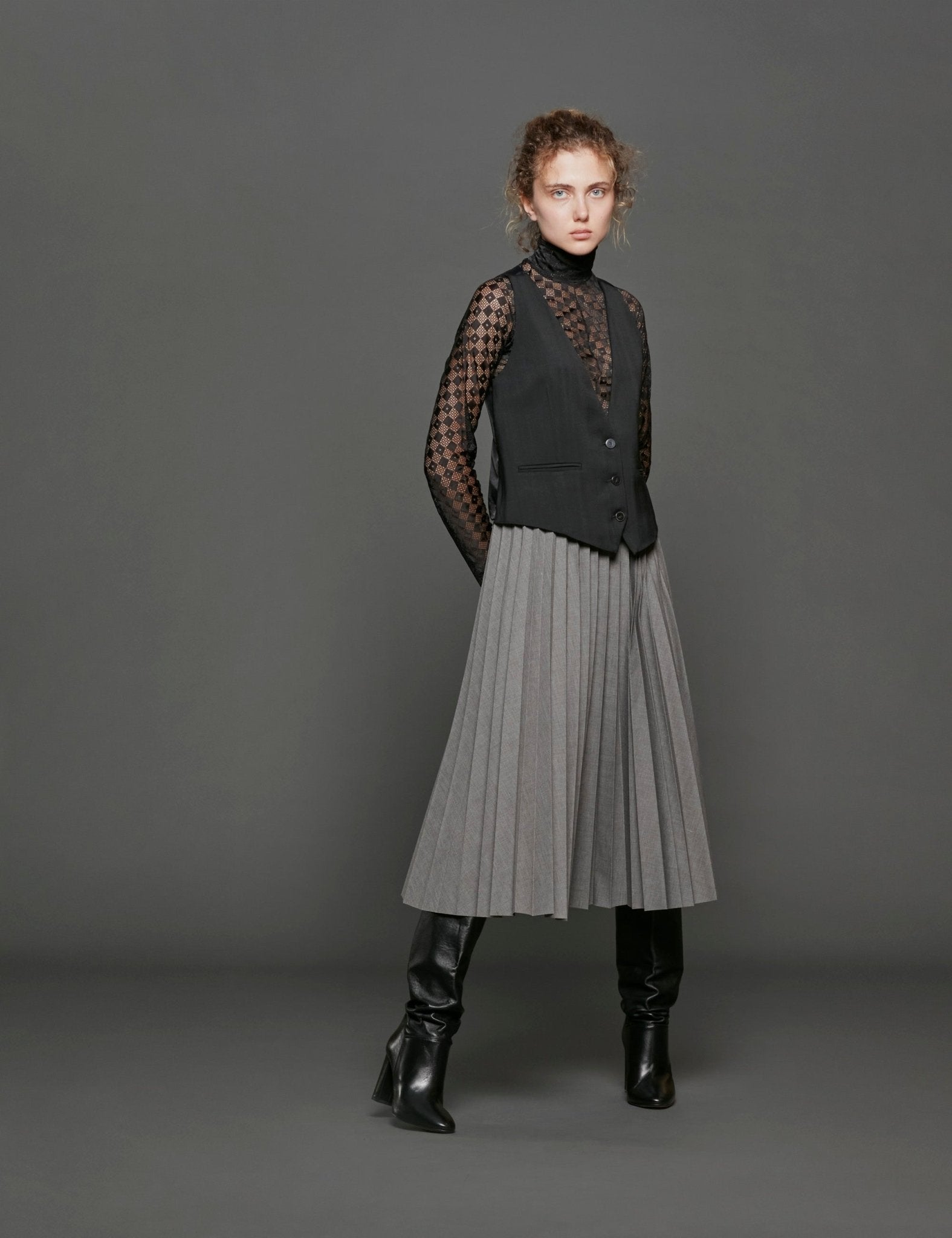 gonna plisse melange - stella jean - gonna