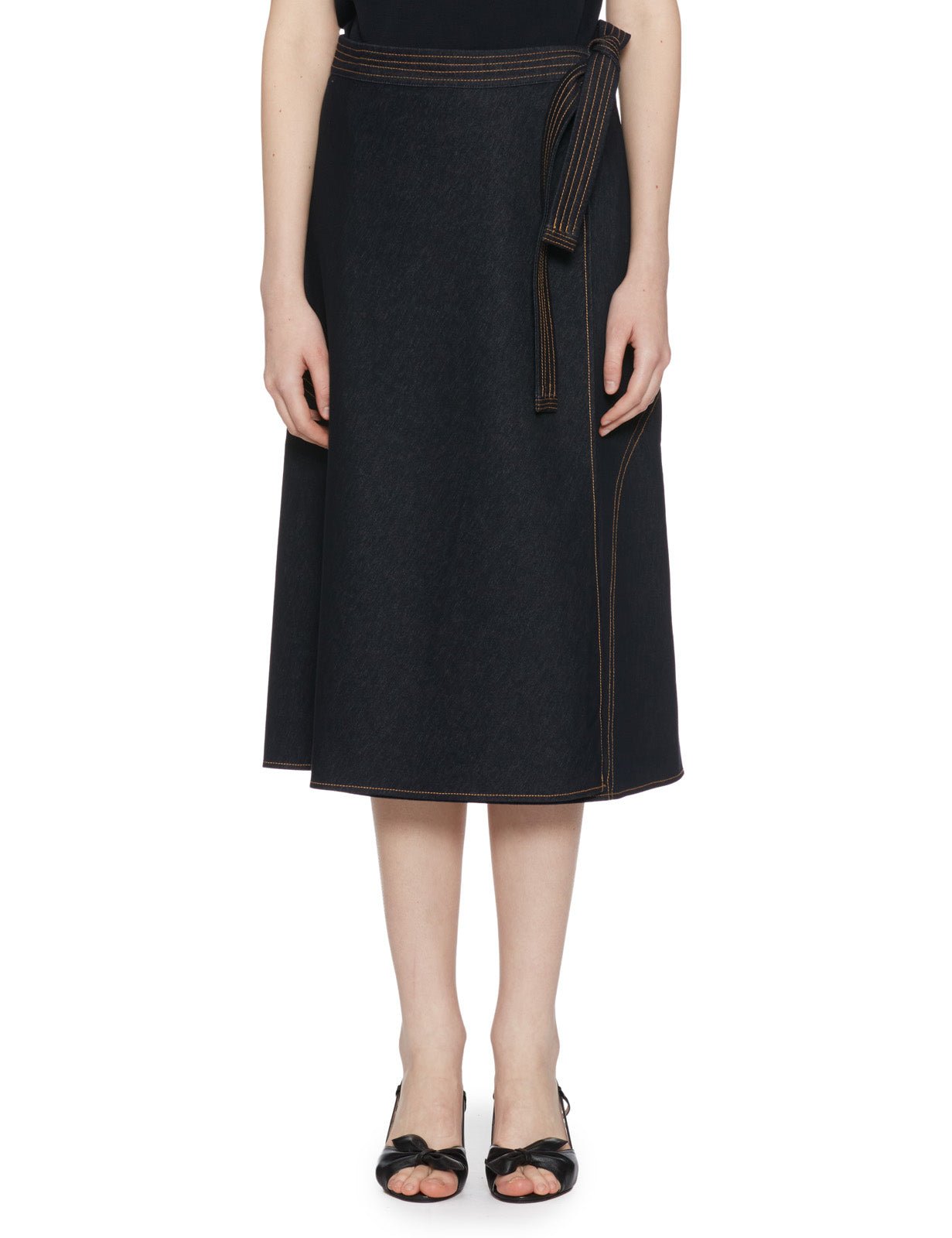 gonna svasata bull denim blu - max mara - gonna