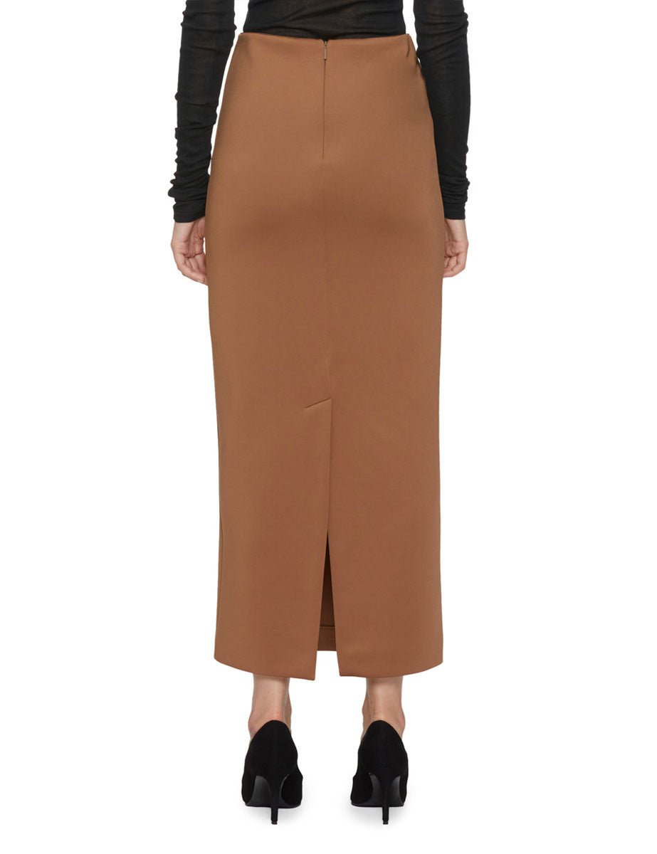 gonna tubino neoprene noce - mm by max mara - gonna