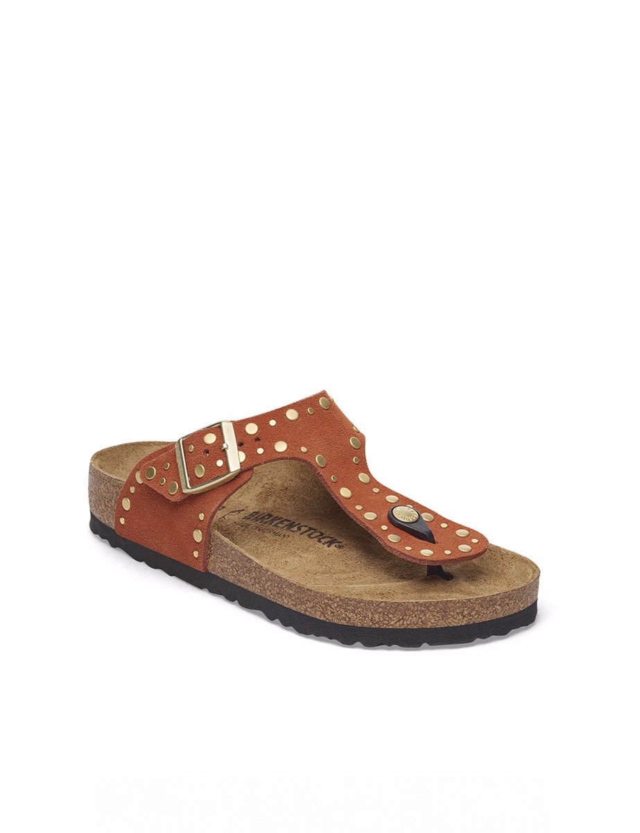 infradito gizeh rivet suede lea rust - birkenstock - infradito