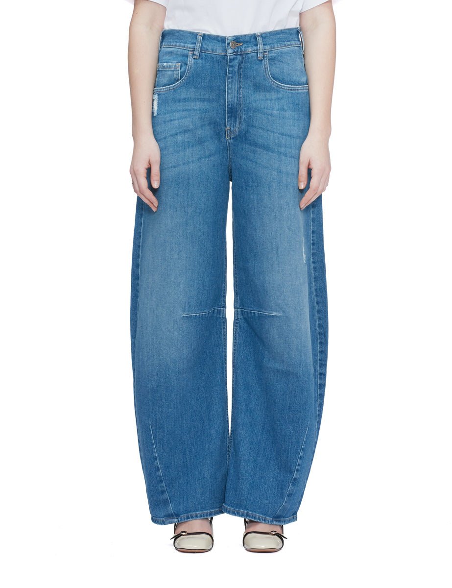 jeans banana over denim medio - blufrida - jeans