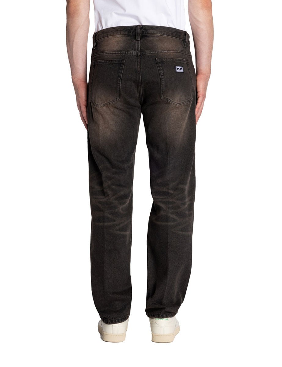 jeans boxcar borchie lavaggio ruggine nero - obey - jeans
