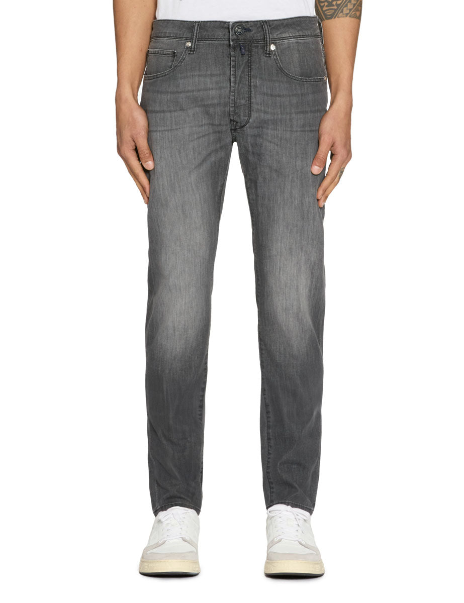 jeans cinque tasche denim grigio - incotex - jeans