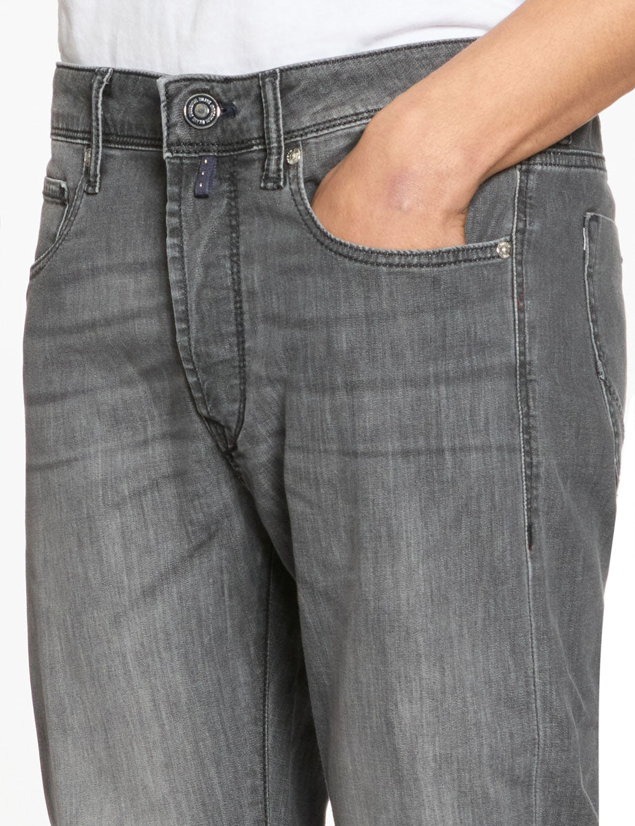 jeans cinque tasche denim grigio - incotex - jeans