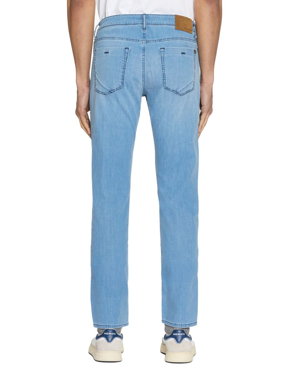 jeans cinque tasche leggero denim chiaro - incotex - jeans