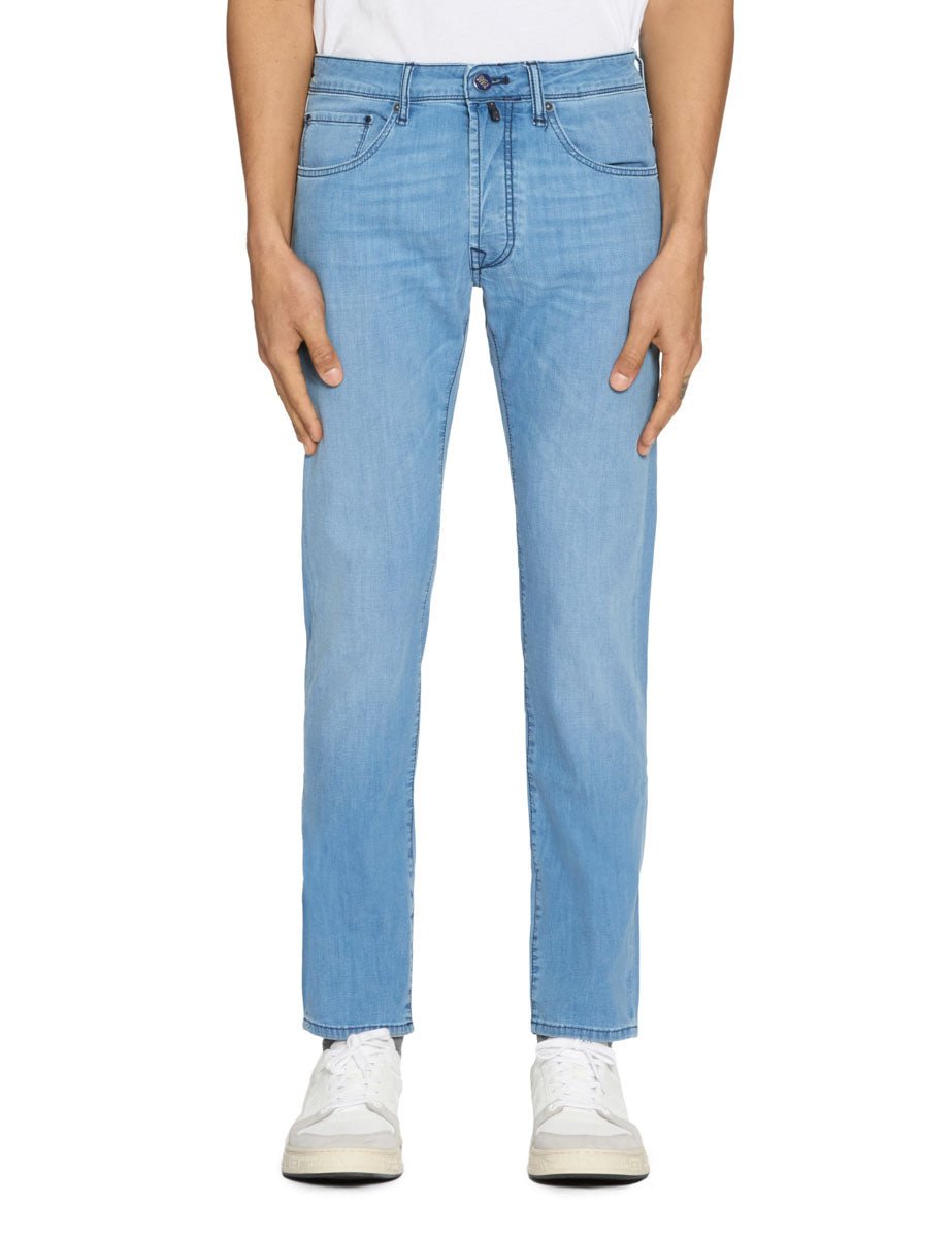 jeans cinque tasche leggero denim chiaro - incotex - jeans