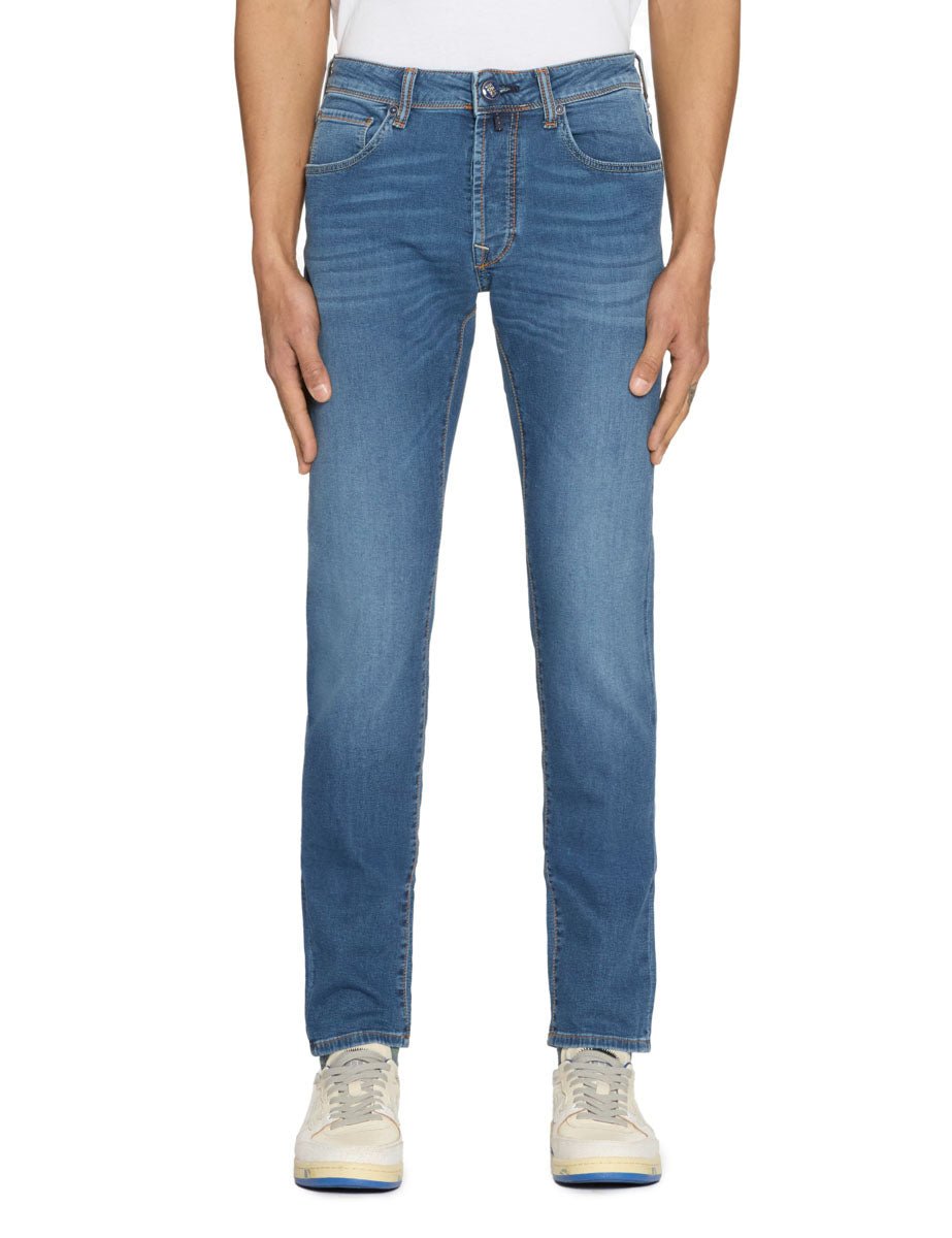 jeans cinque tasche leggero denim scuro - incotex - jeans